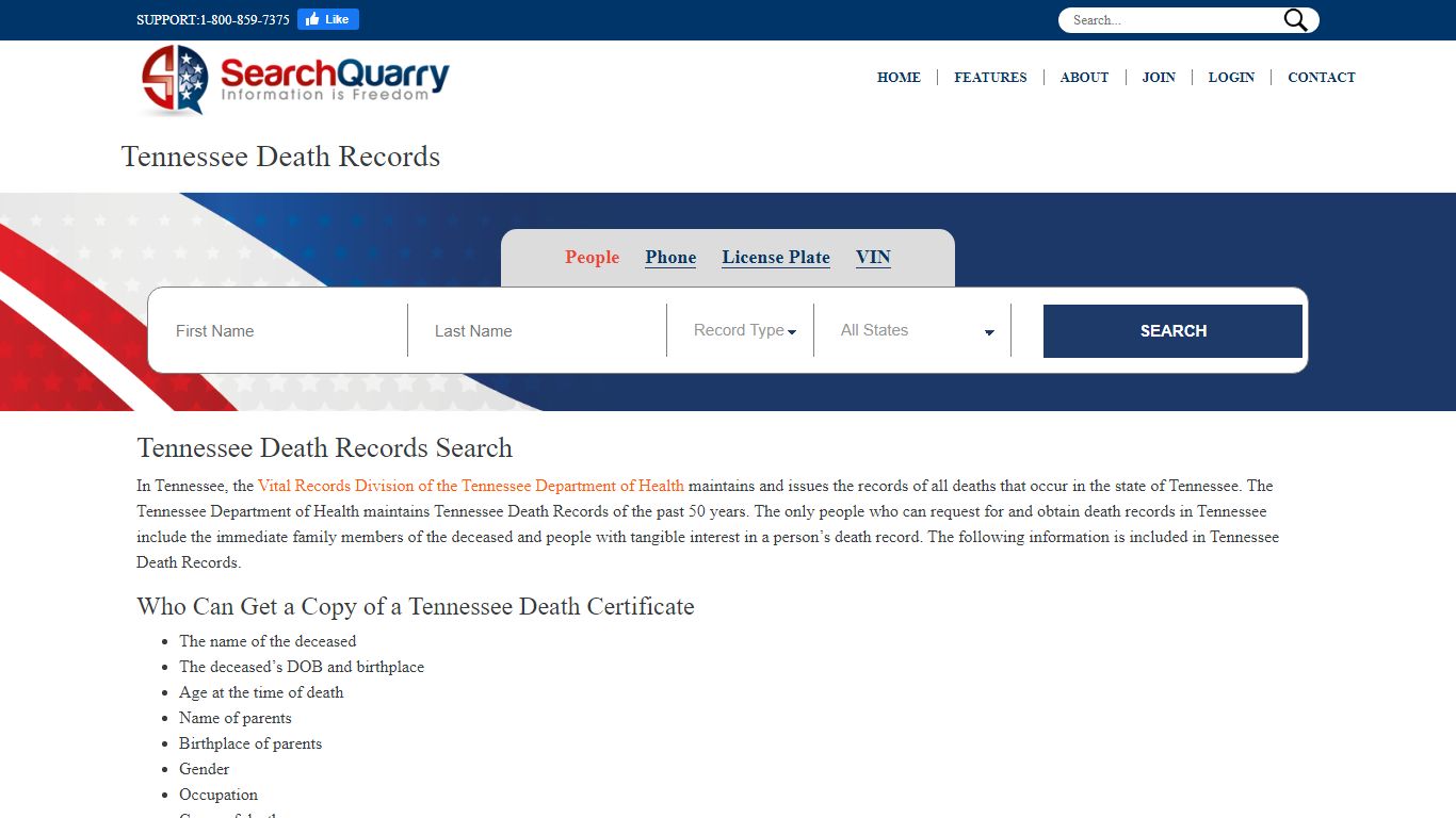 Free Tennessee Death Records | Enter a Name to View Death Records